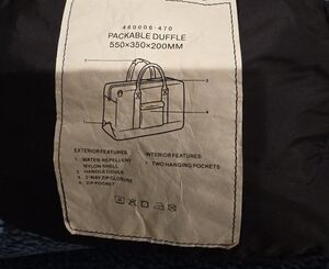 Black Packable Duffel Bag